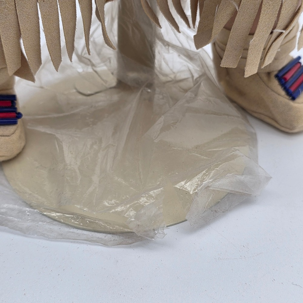 Vtg Hamilton‎ Collection Native American Doll Little Cloud 15" Tan Beaded Fringe - Picture 15 of 16